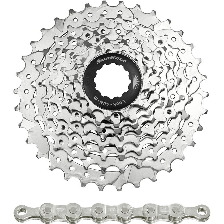 Spanninga sunrace combipack csm66 8v 11-32t avec chaîne cnm84
