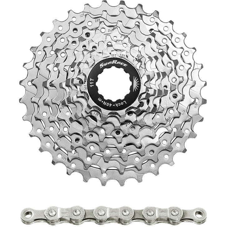 Spanninga sunrace combipack csm96 9v 11-32t avec chaîne cnm94