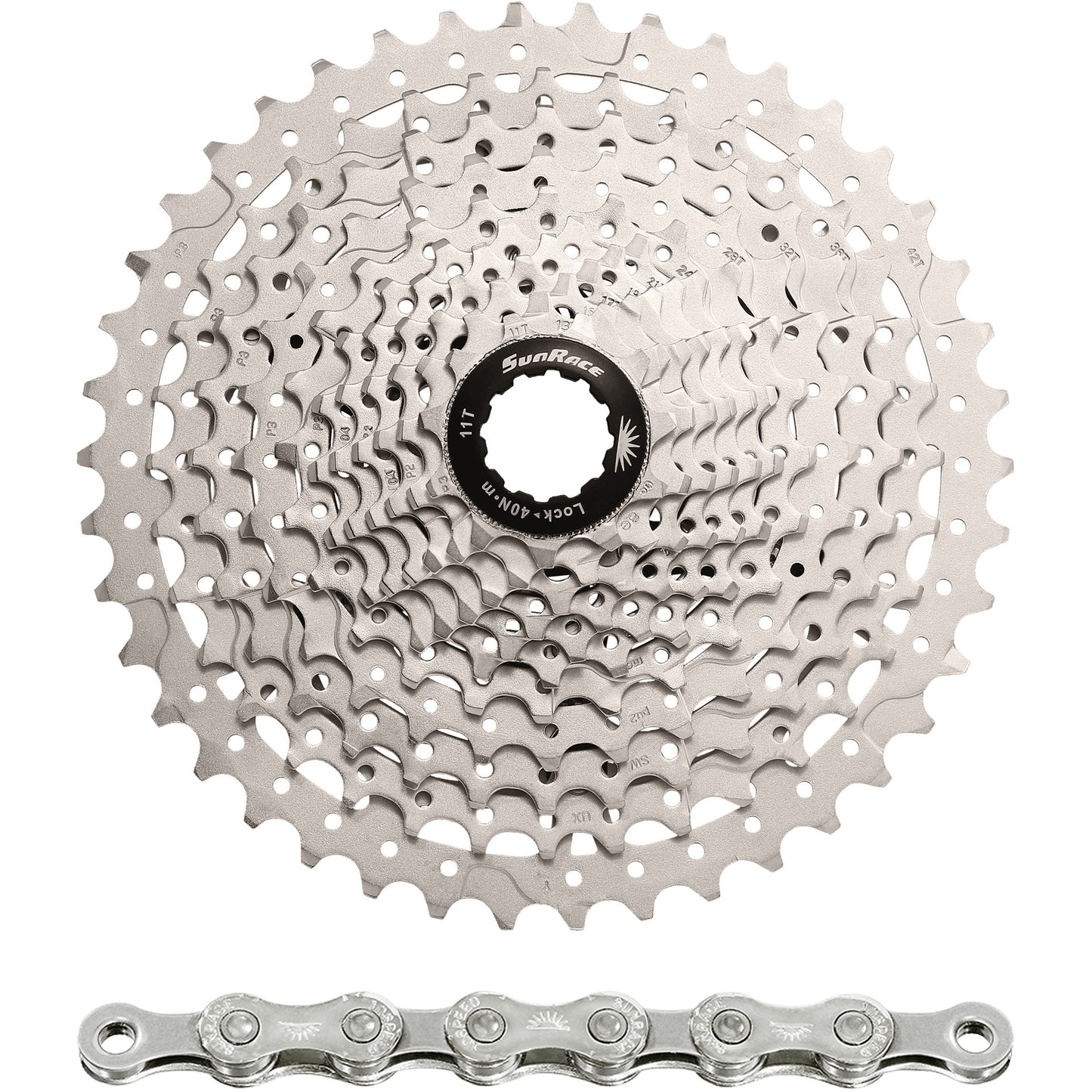 Spanninga sunrace combipack csms3 10v 11-40t avec chaîne cn10a