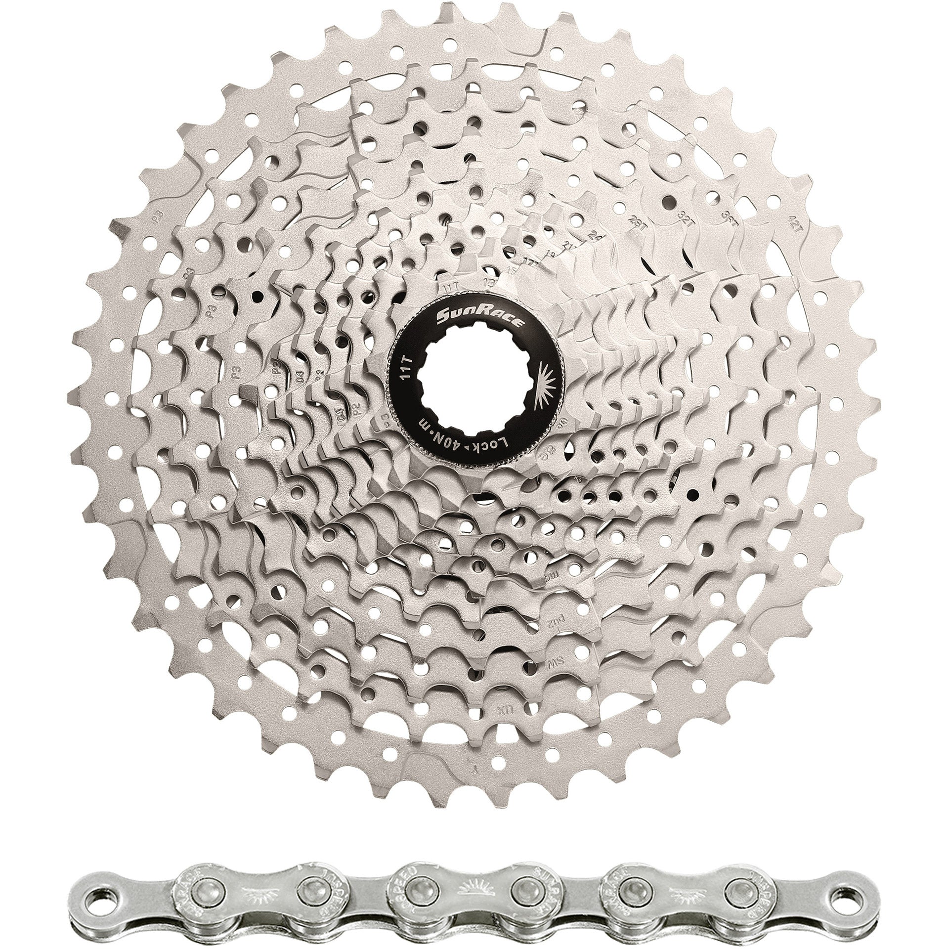 Spanninga sunrace combipack csms3 10v 11-40t avec chaîne cn10a