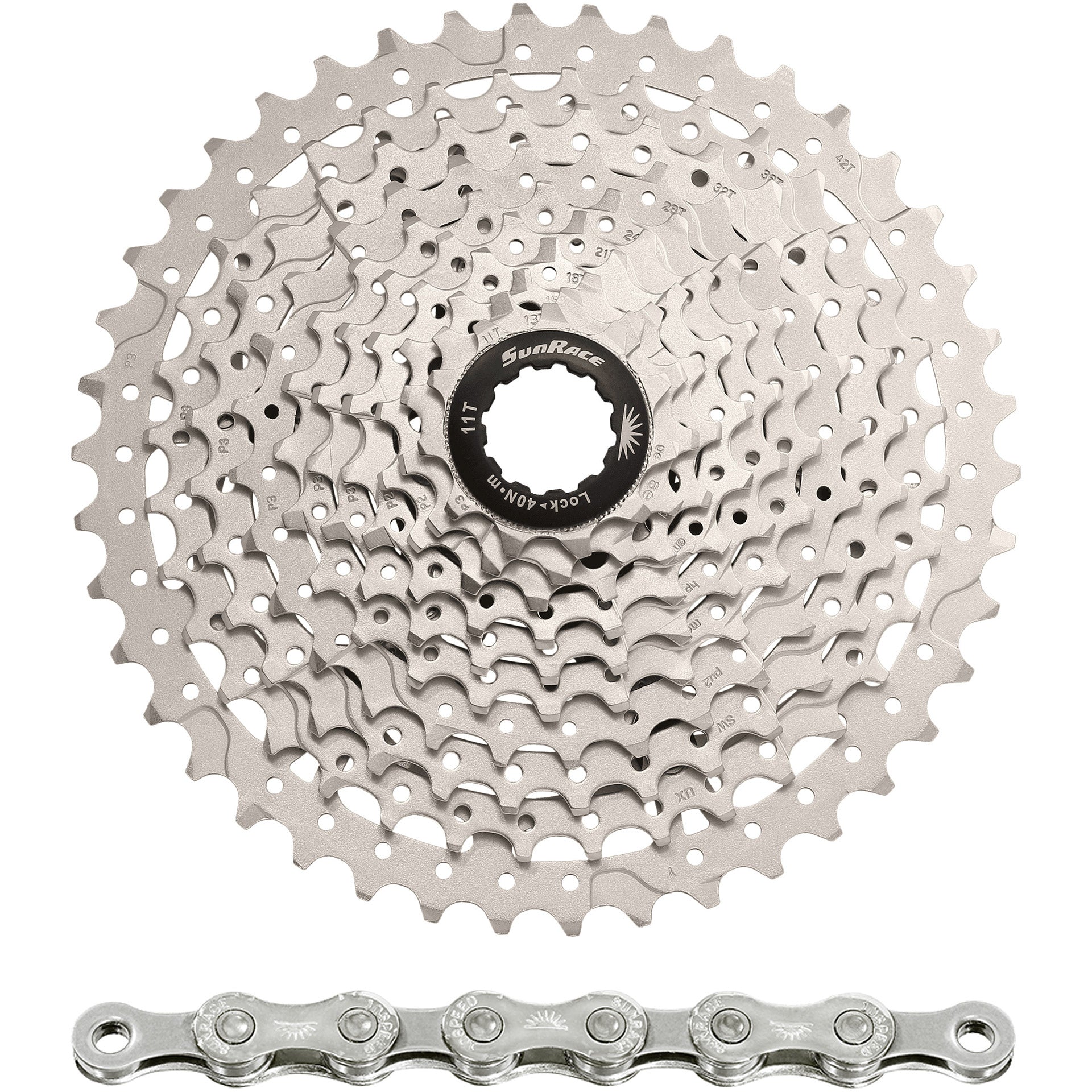Spanninga sunrace combipack csms3 10v 11-42t avec chaîne cn10a