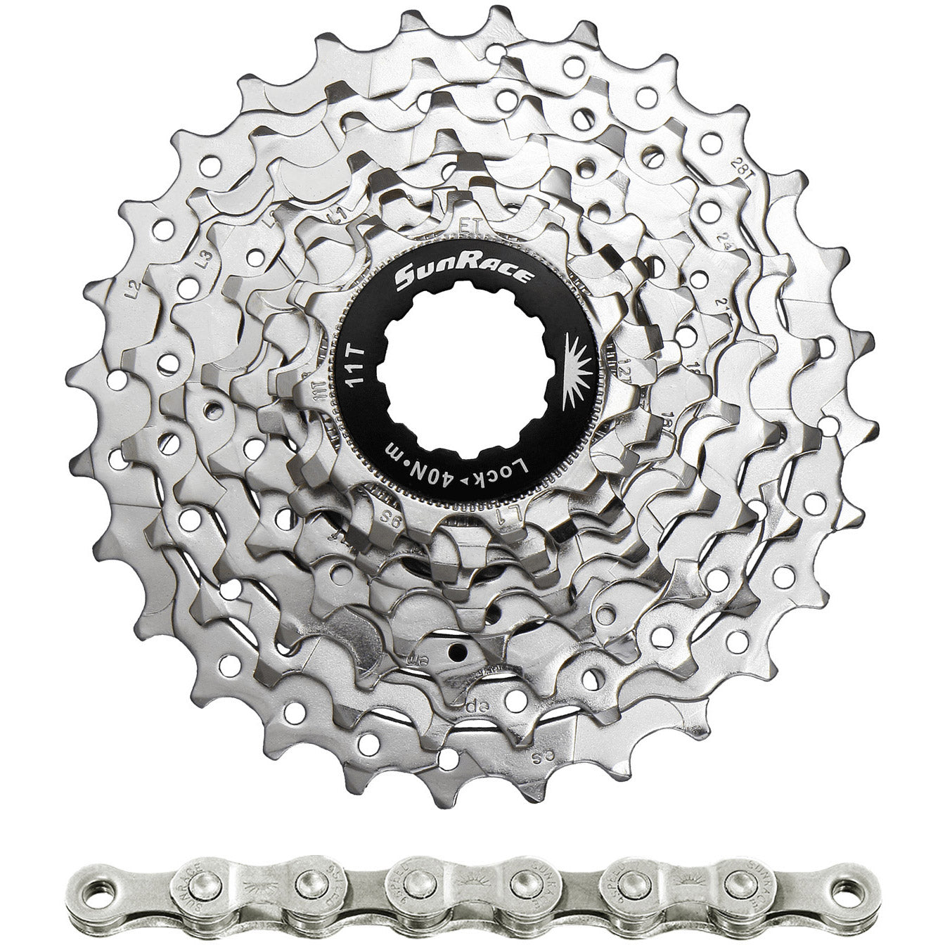 Spanninga sunrace combipack csr91 9v 11-25t avec chaîne cnm94