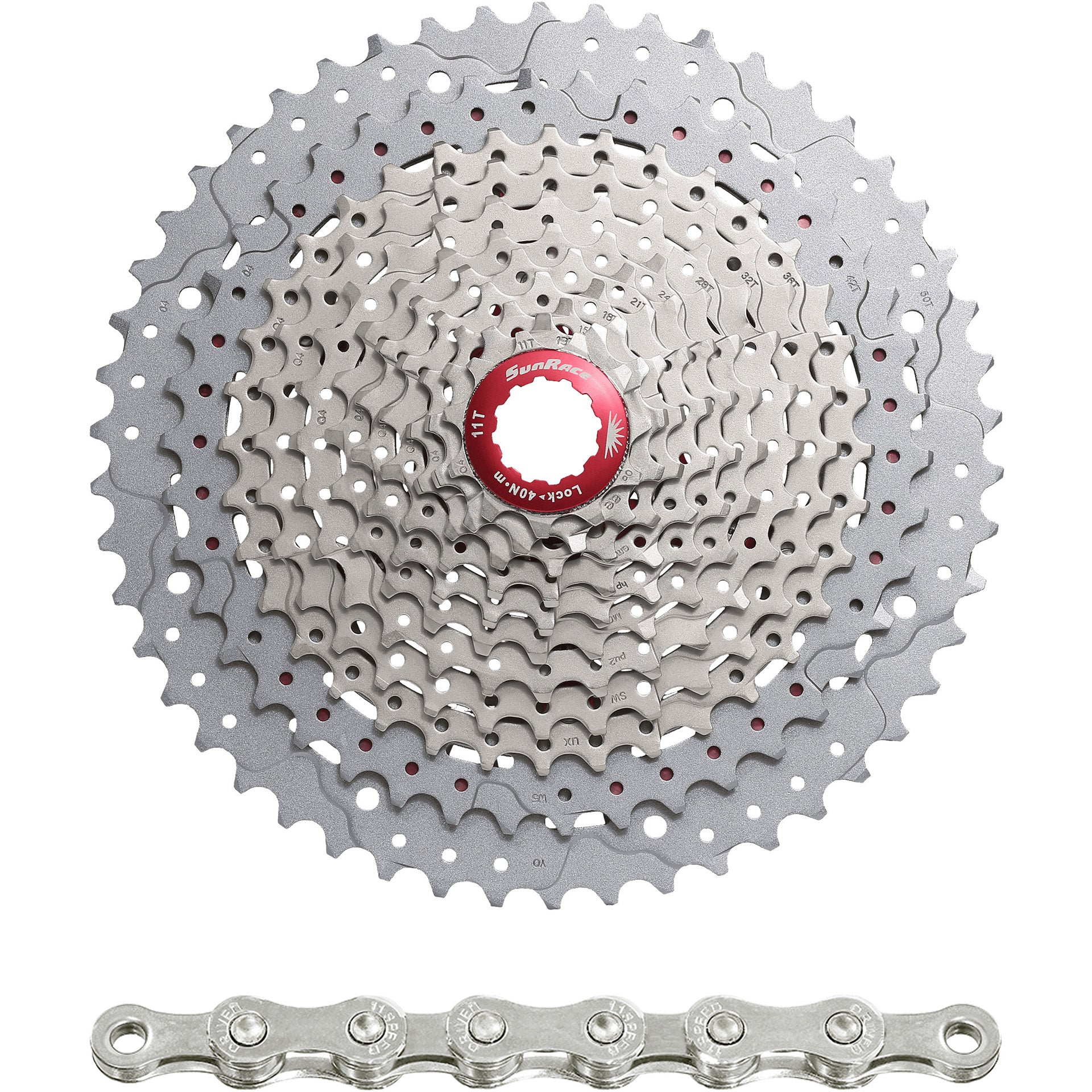 Spanninga sunrace combipack mx8 11v 11-46t avec chaîne cn11a