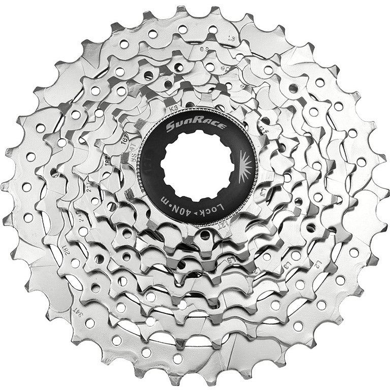 Spanninga sunrace cassette csm66 8v 11-34t nickel argent (10pcs)