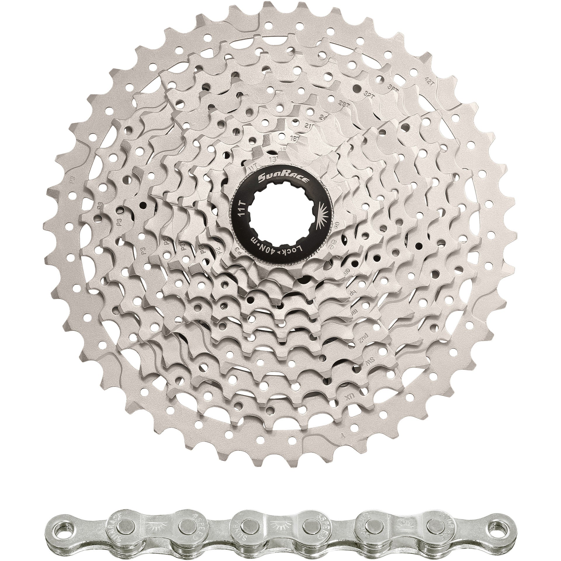 Spanninga sunrace cassette csms3 10v 11-42t métallique (10pcs)