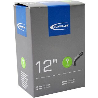 Tube intérieur de Schwalbe AV1 12 pouces 147 62-203 Valiel slant 45 ° degrés