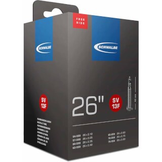 Chambre à air Schwalbe SV13J, Fatbike 26 x 3.50-4.80. ETRTO 90 120-559, Valve : Sclaverand french 40mm