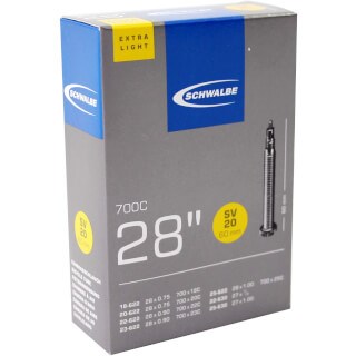 Schwalbe Chambre à air sv20 60mm 28 inch race 18 25-622 extra light 65gr