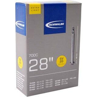 Chambre à air Schwalbe extralight (sv20) - route - 28'' (18 25-622 630) - presta 80mm