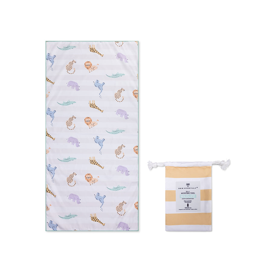 Safari | Serviette en microfibre multicolore 135 x 65 cm