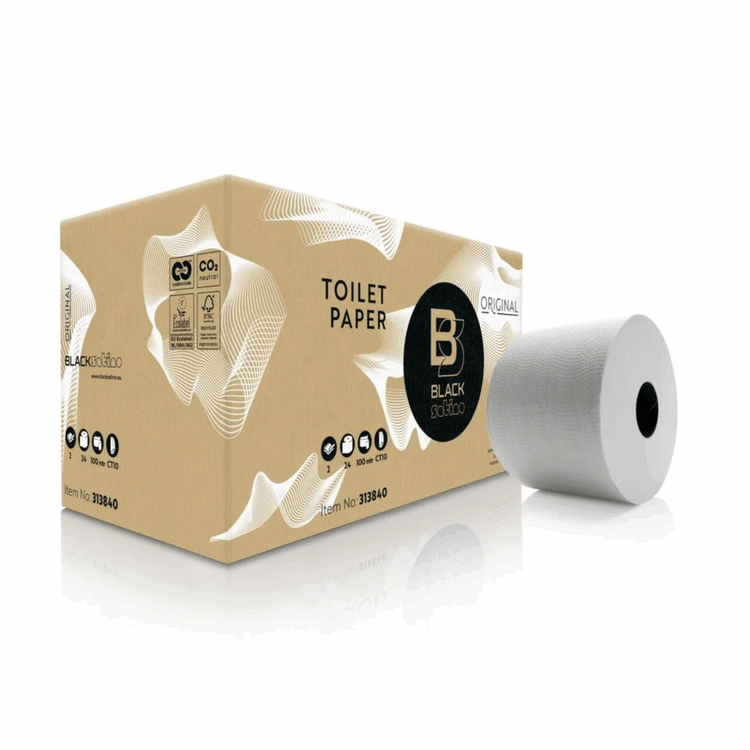 Papier toilettes Satine Boîte noire satino 24 rouleaux à partir de 100m