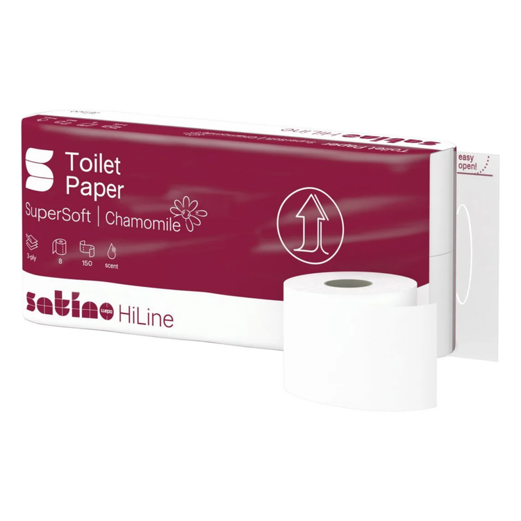 Papier toilette satino prestige supersoft 3 épaisseurs (8x150 feuilles)