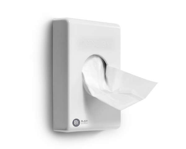 Distributeur de sacs hygiéniques Satino blanc (100x25x135 mm)