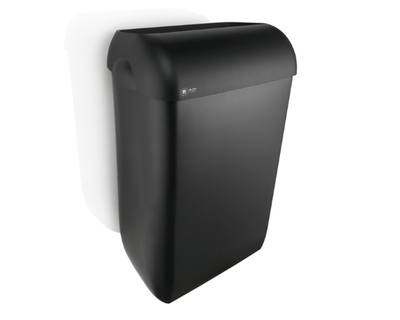 Poubelle en plastique noir Satino (43 litres)