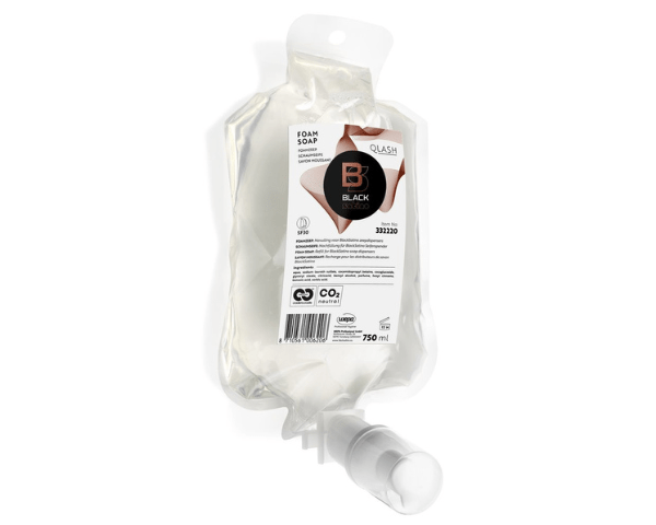 Cartouche de savon mousse Qlash noir Satino (6x750ml)