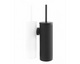 Ensemble brosse de toilette Satino noir métal noir