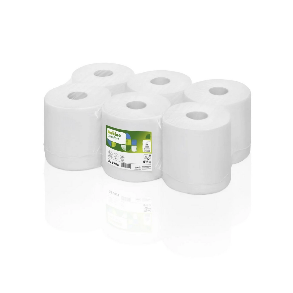 Rouleau de nettoyage confort Satino midi 2 plis.138mtr. (6 pièces)