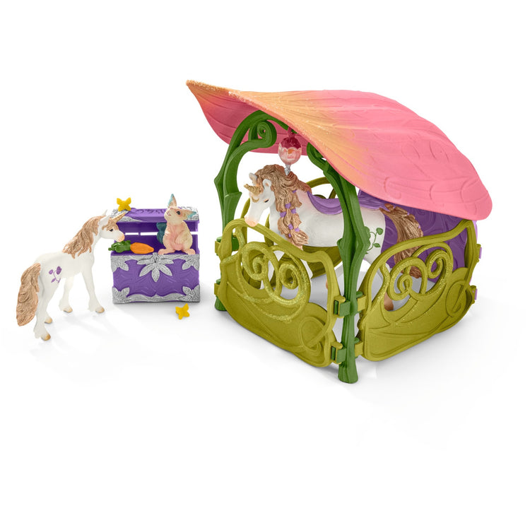 Schleich bayala brillante maison de fleurs avec licornes, moi