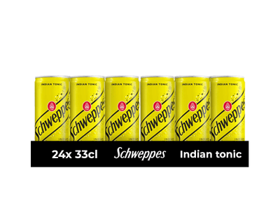 Canette de tonique indien Schweppes (24x33cl)