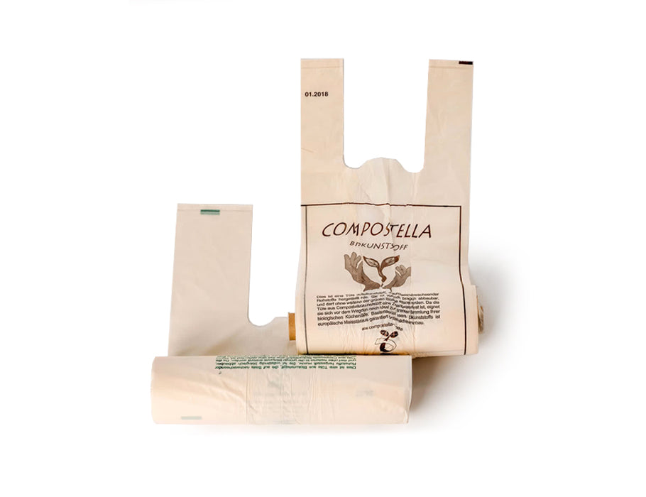Sac à provisions Compostel Bioplastic 24L 100 pièces sur rouleau