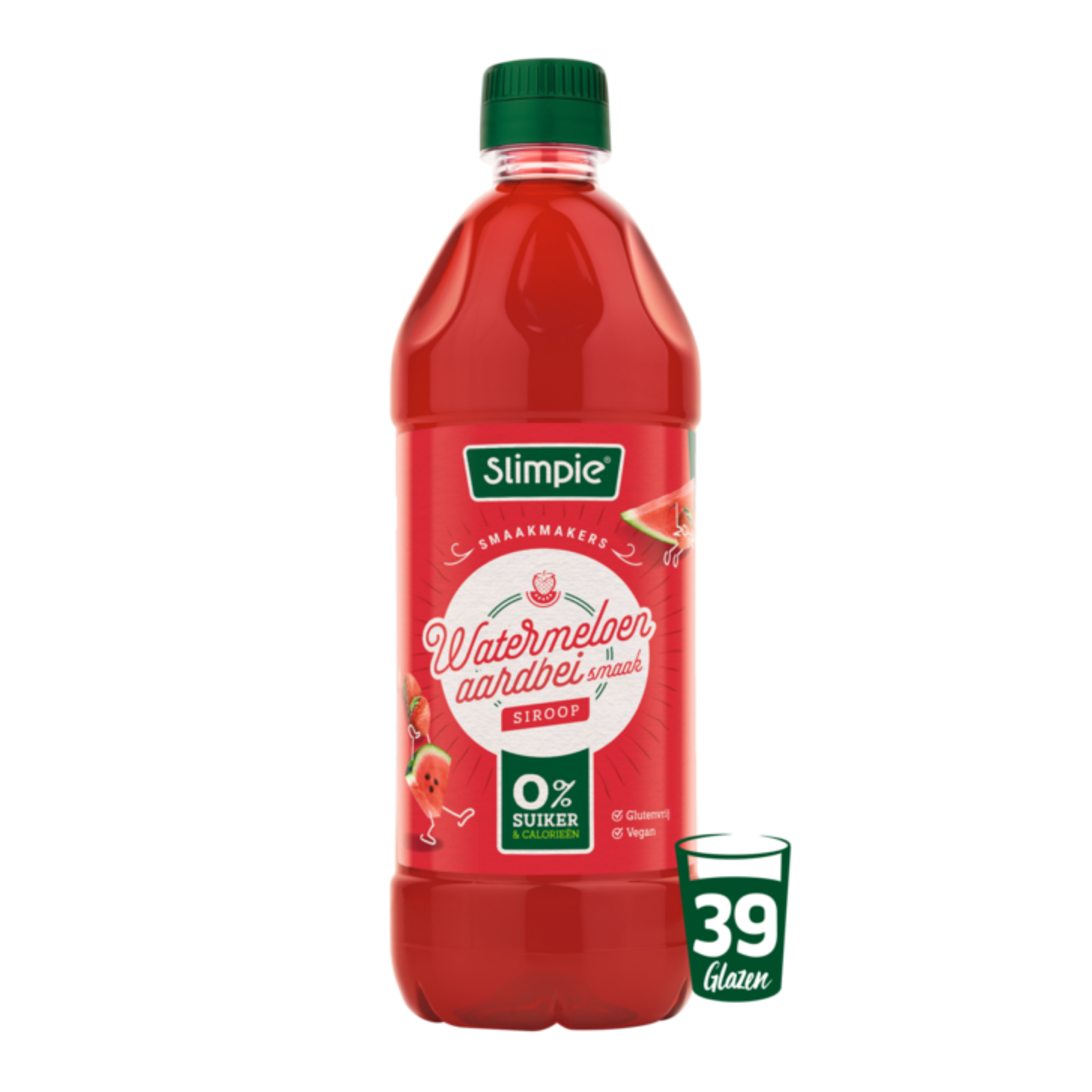 Slimpie sirop pastèque fraise sans sucre (6x 650 ml)