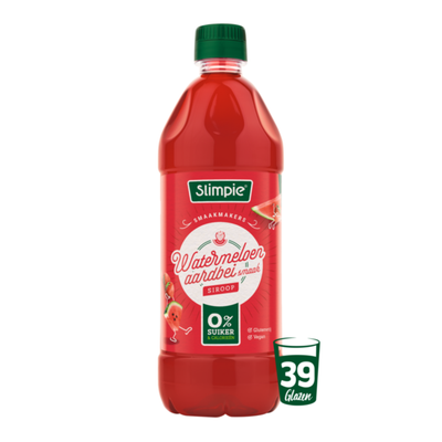Slimpie sirop pastèque fraise sans sucre (6x 650 ml)