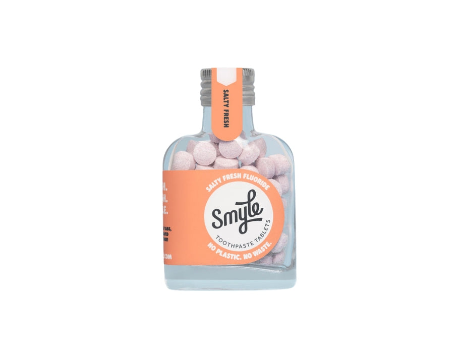 Tabs de dentifrice Smyle Salty Fresh - Bouteille 65e. - avec du fluorure