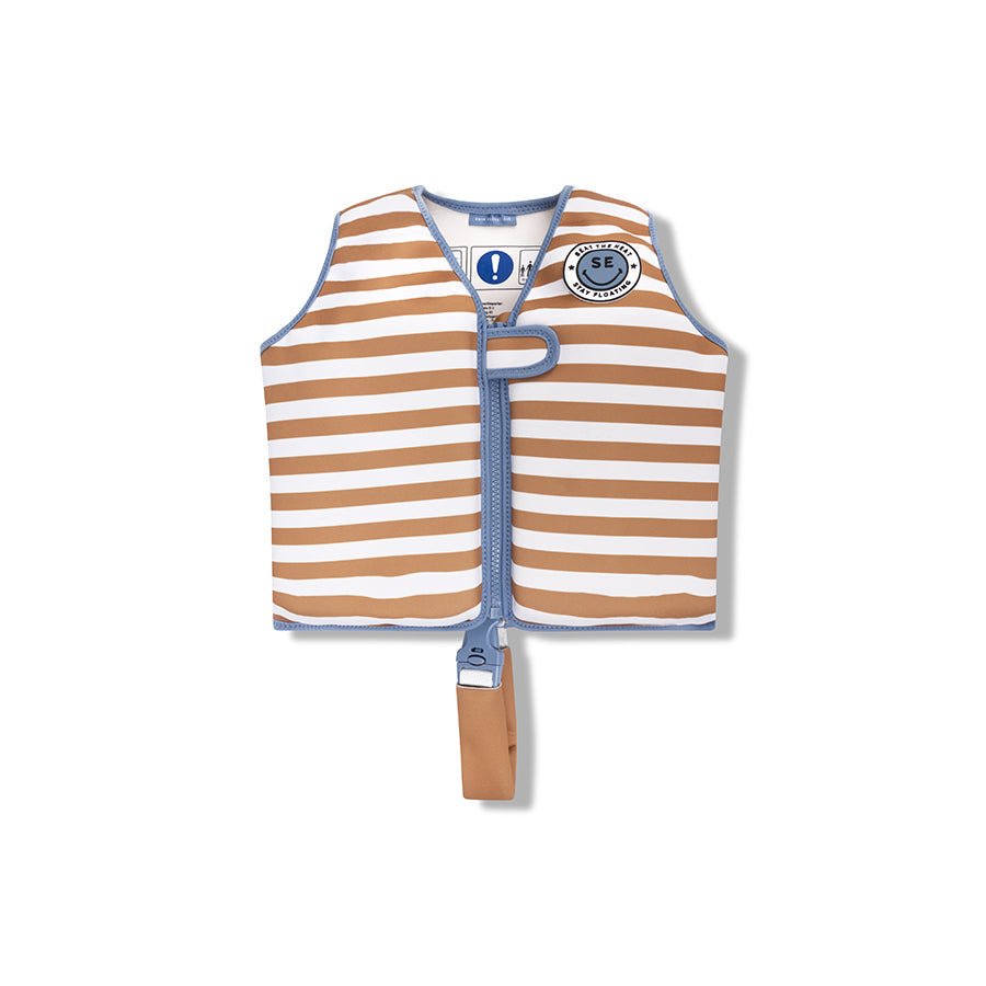 Softlines Brown White Striped Swimming Gest 3-6 ans