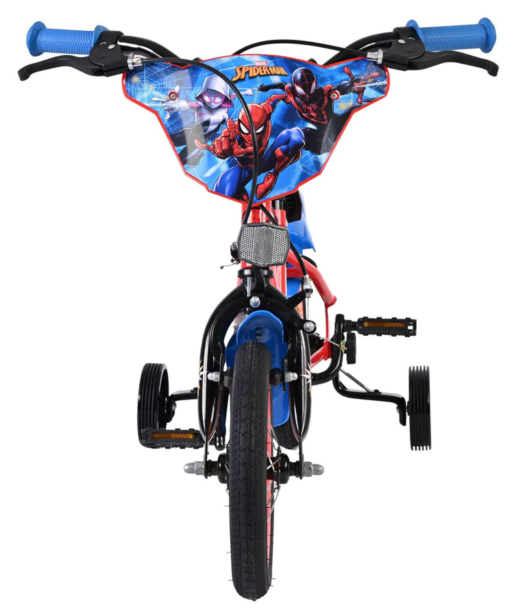 Vélo pour enfants Spiderman Spider-Man - garçons - 12 pouces - bleu rouge - deux freins à main