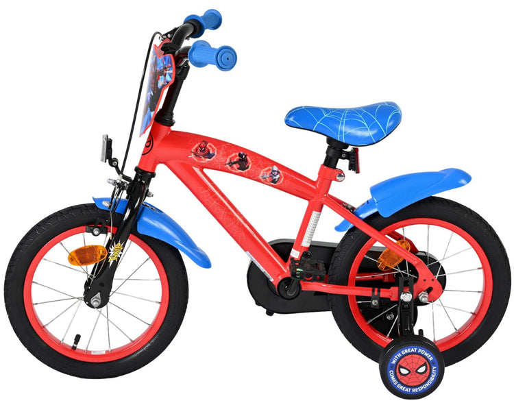Vélo pour enfants Spiderman Marvel Spider-Man - garçons - 14 pouces - rouge bleu