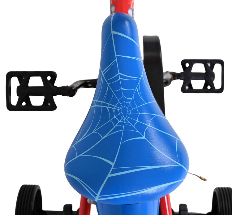 Vélo pour enfants Spiderman Spider-Man - garçons - 14 pouces - bleu rouge - deux freins à main