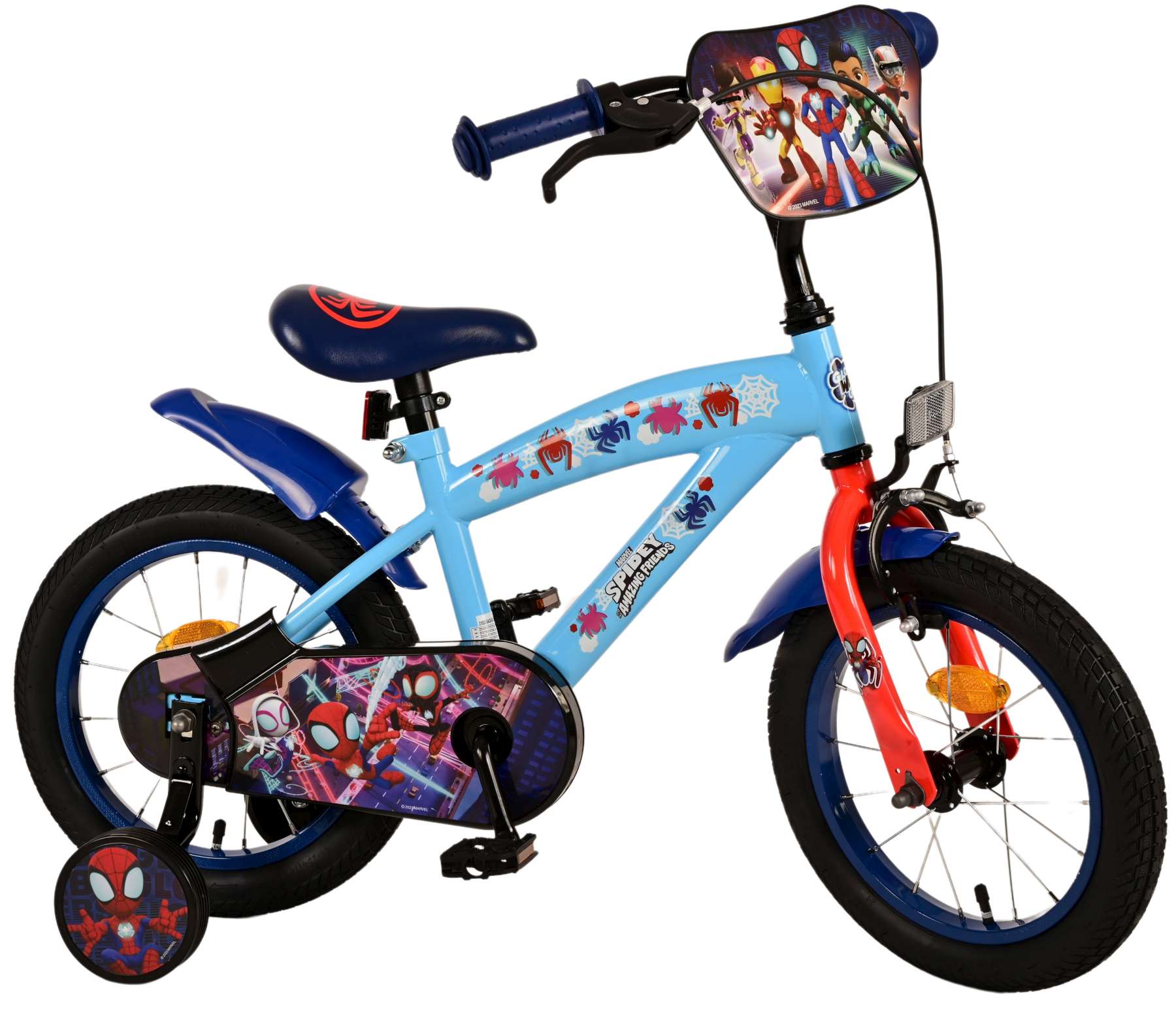 Spidey Children's Bike - Boys - 14 pouces - bleu