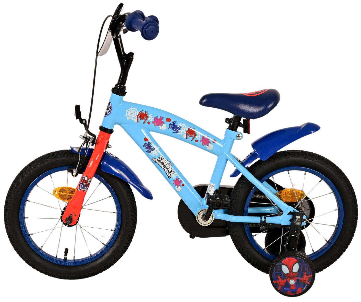 Spidey Children's Bike - Boys - 14 pouces - bleu