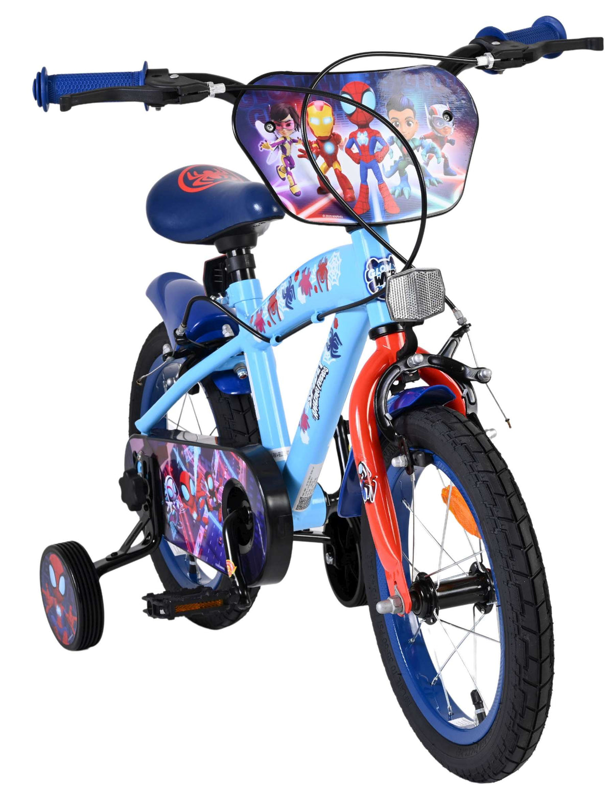 Vélo pour enfants Spidey et seine tollen freunde spidey - garçons - 14 pouces - bleu rouge - deux freins à main