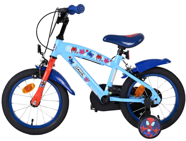 Vélo pour enfants Spidey et seine tollen freunde spidey - garçons - 14 pouces - bleu rouge - deux freins à main