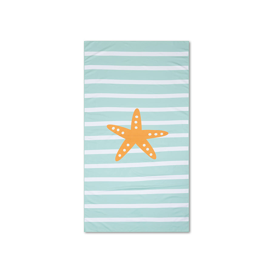 Stars | Serviette de plage en microfibre vert vert 170 x 90 cm