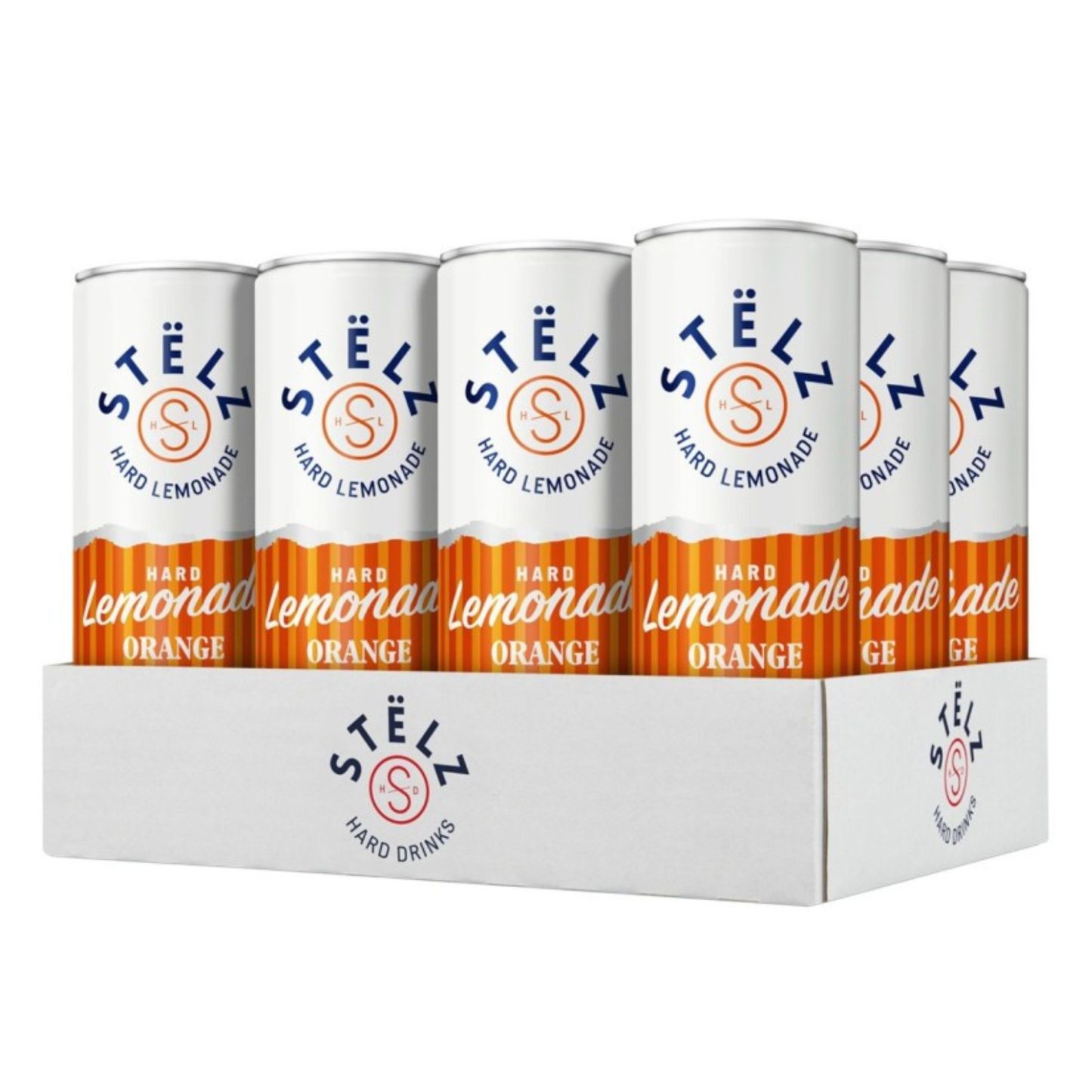 Boîte de limonade dure orange Stelz (12x25 cl)