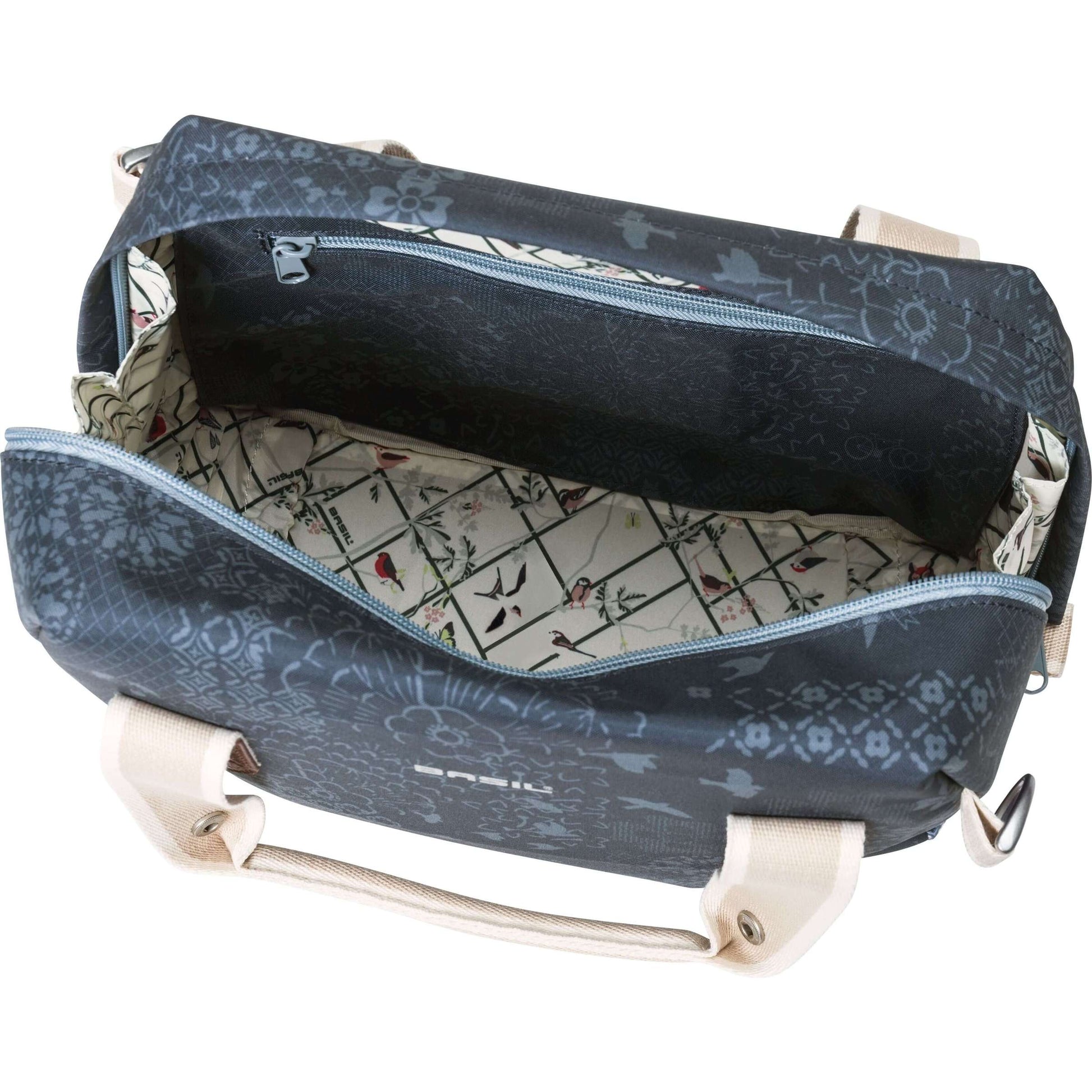 Basil Bohème City Bag - bleu, élégant sac à main, à bandoulière et à guidon, résistant à l'eau, capacité de 8 litres