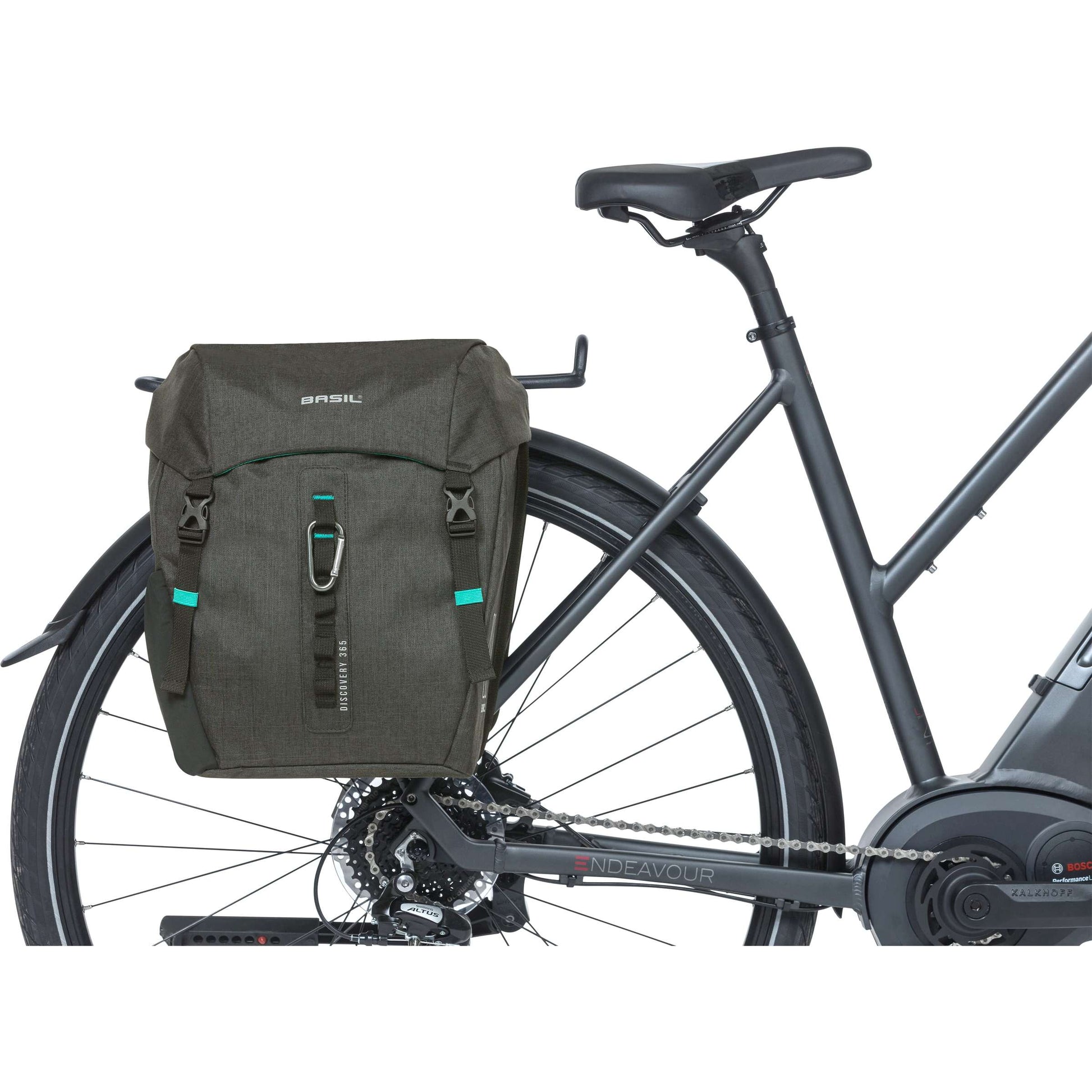 Basildiscovery365D sacoche double pour vélo noir melee