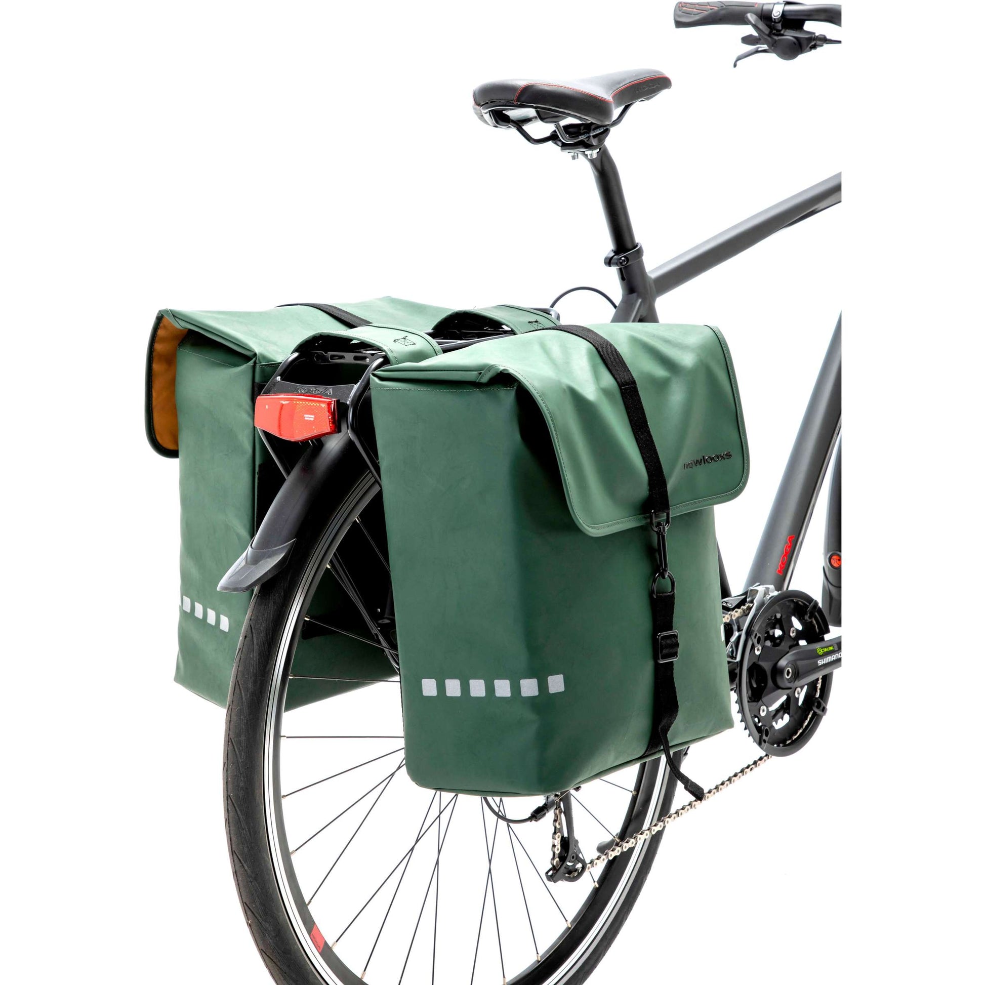 Sacoche à vélo Odense - Sacoche arrière double robuste et spacieuse pour vélos électriques - Vert