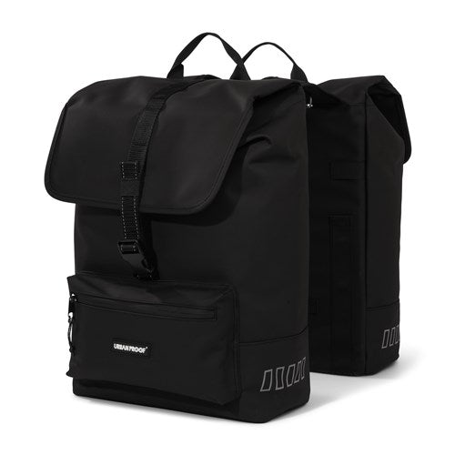 Sac à vélo à double vélo à l'épreuve urbaine à l'épreuve urbaine 38 litres noirs
