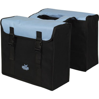 Greenlands Double bag, noir-bleu. taille 38x34x13cm. capacité totale 35L
