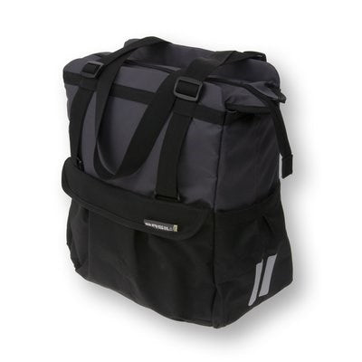 Basil Shopper XL - sac à vélo sportif et tendance pour le shopping et la plage, noir anthracite, 20L