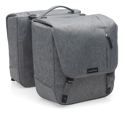Nova Double - Sacoche double pour vélo, grise, déperlante