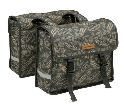 NOUVEAU LOOXS DOUBLE BICYLAND BAG FIORI Double - Eau - Polyester-Réplent - Unisexe - Bicycles - Forest Anthracite