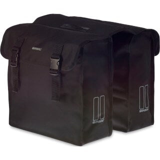 Basil Mara XL sacoche double pour vélo - 35L - déperlant - réfléchissant - noir