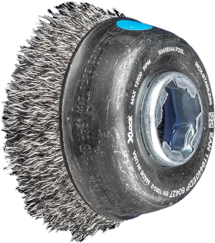 Brosse coupelle Pferd acier inoxydable 75mm 0,30 x-lock pos