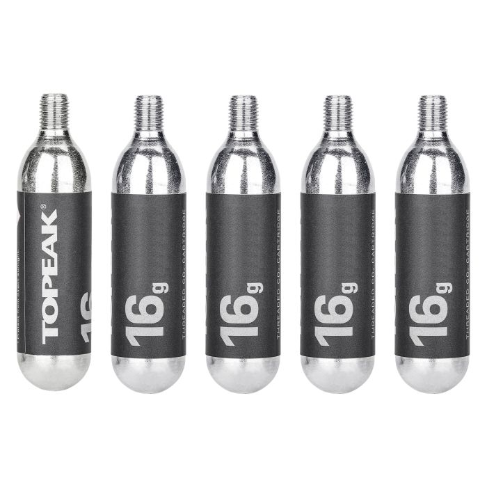 Cartouche co2 Topeak 16g menacée (5 pièces)