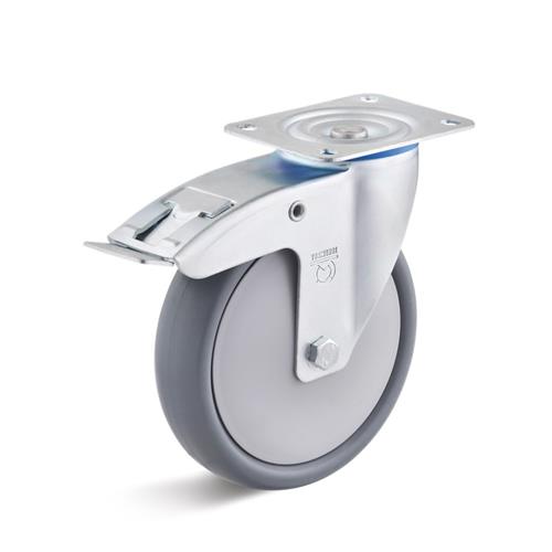 Torwegge roulette pivotante avec frein thermoplastique ø100 plastique