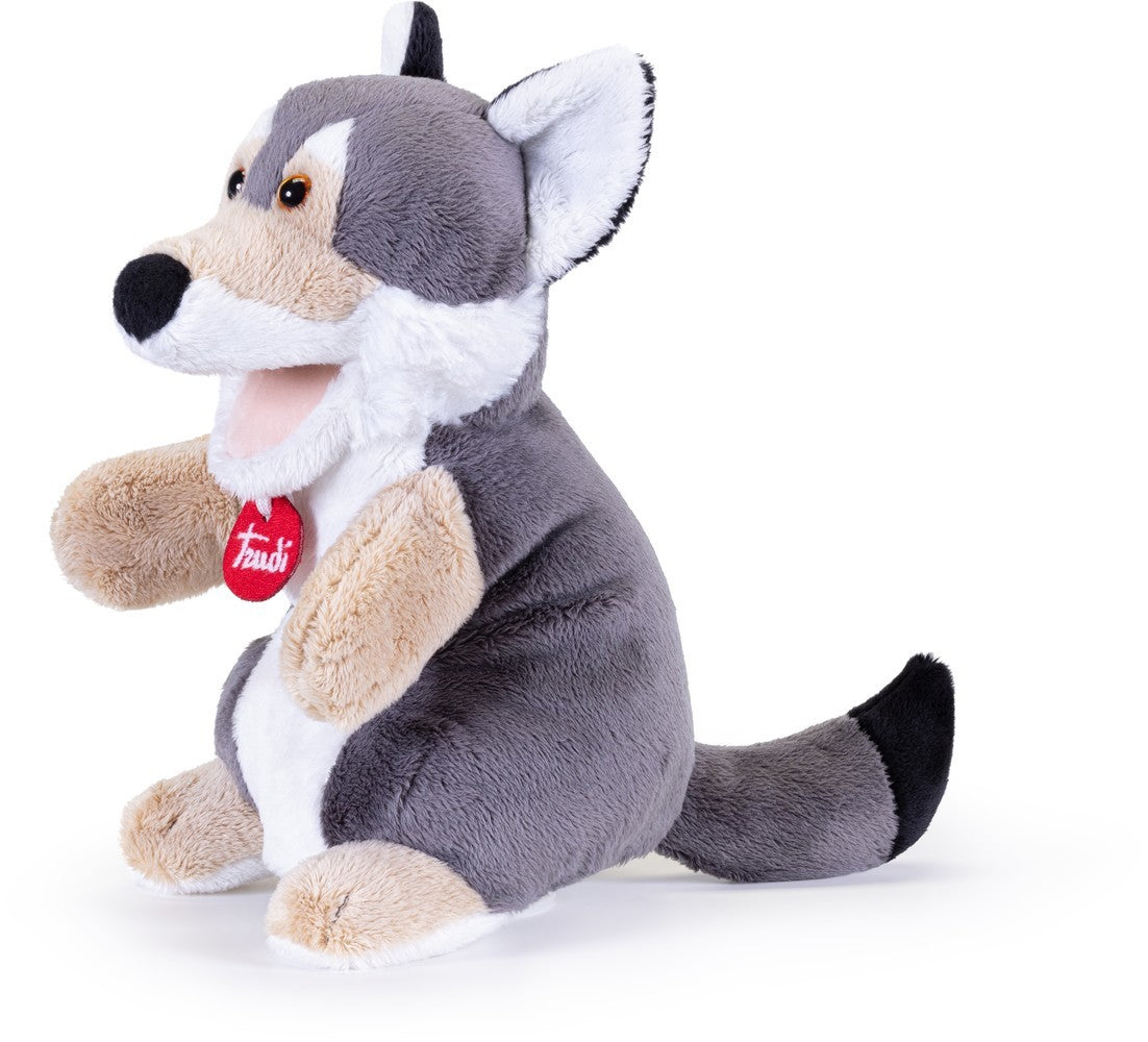 Loup marionnette Trudi : 16x25x16 cm (s-29230)